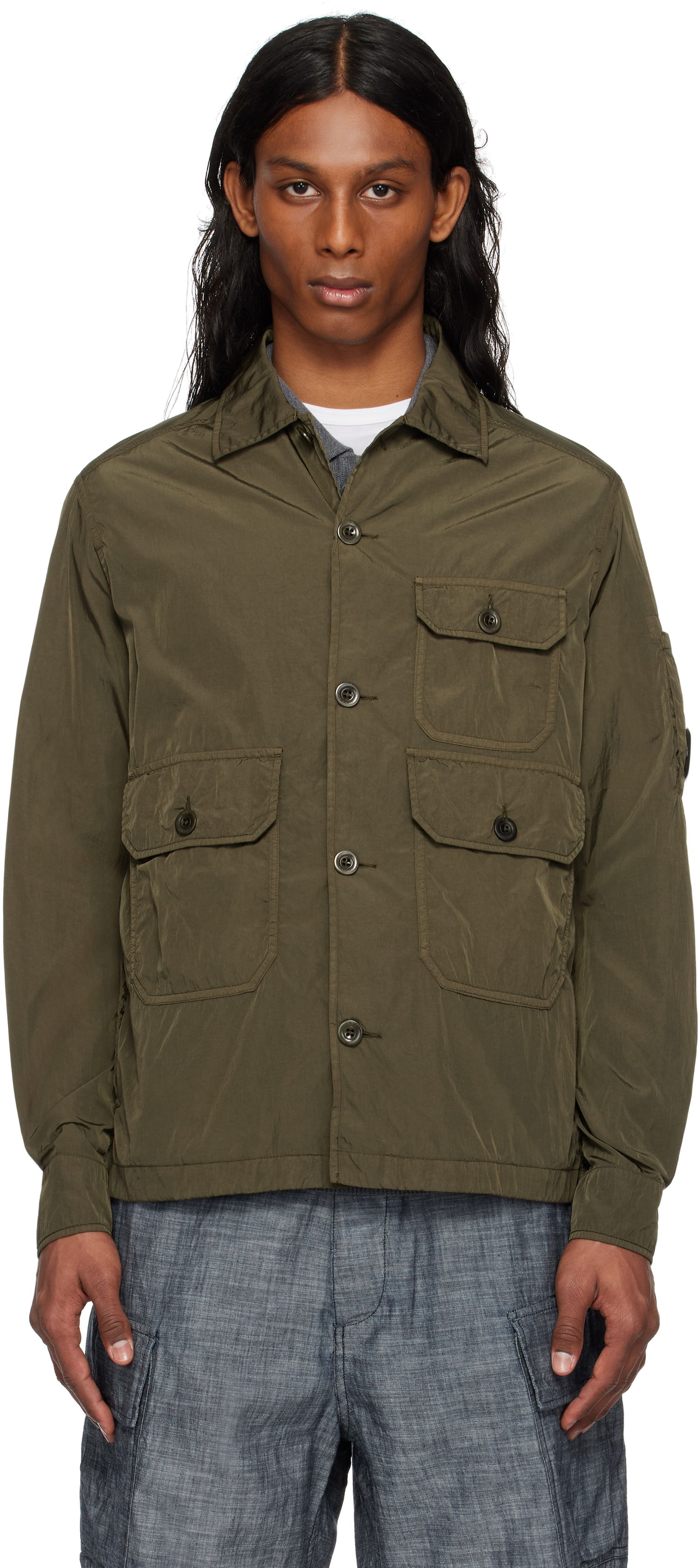 Vetrovka C.P. Company C.P. Company Chrome-R Overshirt Zelena | 18CMOS013A-005904G, 0