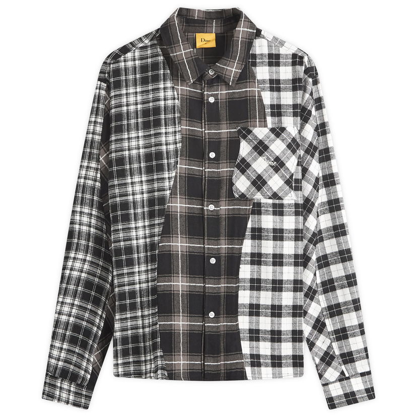 Srajce Dime Triple Plaid Shirt Črna | DIMEHO249BLK