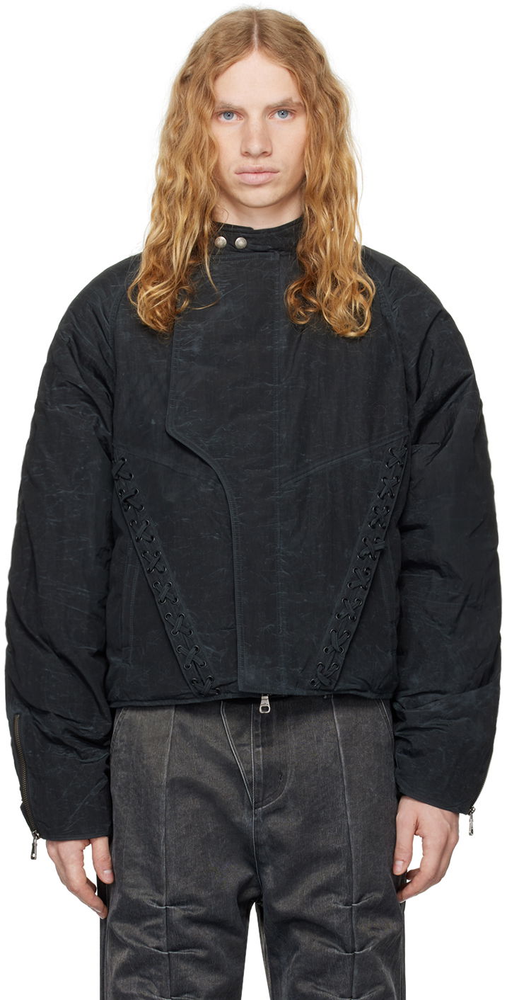 Puhovka Andersson Bell Lace-Up Padded Jacket Mornarica | awa623m