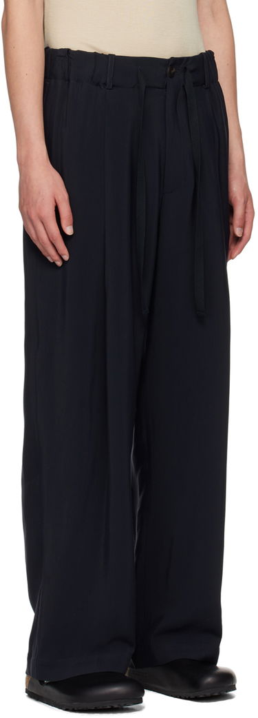 Hlače Studio Nicholson Studio Nicholson Noam Pleated Trousers Mornarica | NOAM SNM - 1186, 1
