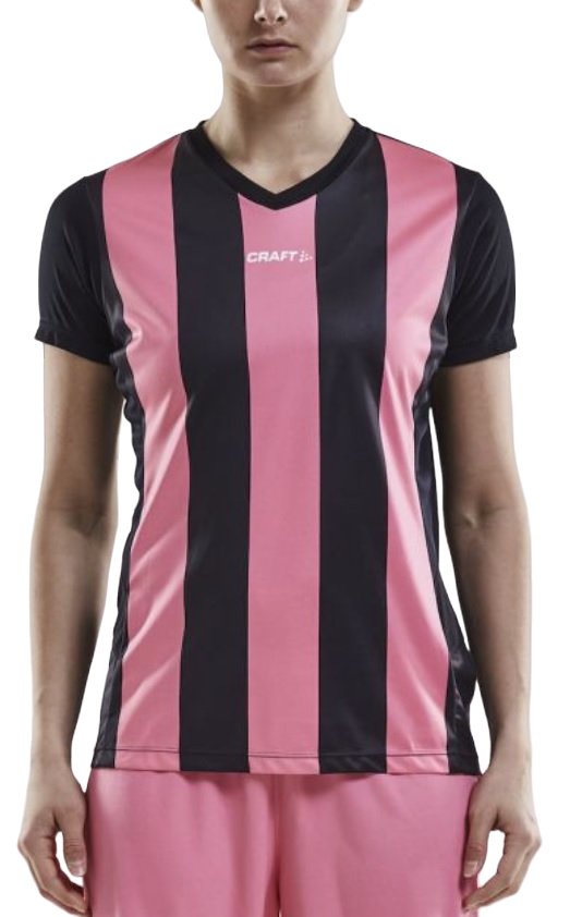 Majica Craft Striped Jersey V-Neck T-Shirt Roza | 1905568-9471