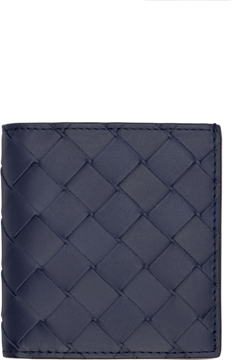 Denarnica Bottega Veneta Intrecciato Slim Bi-Fold Wallet Mornarica | 749400VCPQ63258