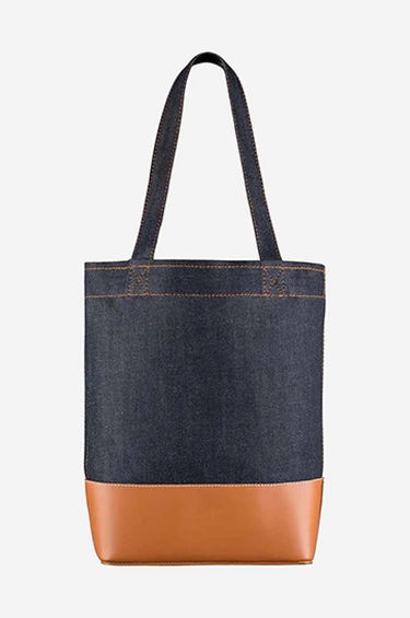 Nahrbtniki in torbe A.P.C. Navy & Tan Small Axel Tote Črna | CODDP-M61568, 2