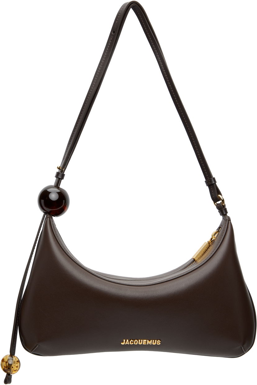 Torba za čez ramo Jacquemus Jacquemus 'The large Bisou Perle' Shoulder Bag Rjava | 25E251BA410-3171