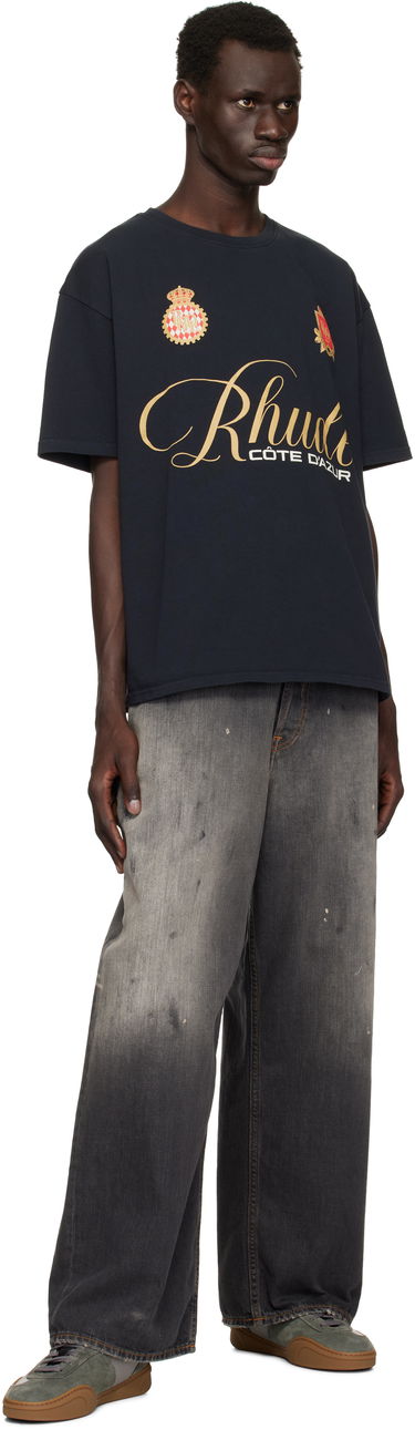 Majica Rhude Rhude Script Crest T-Shirt Mornarica | RHPS25TT07012, 3