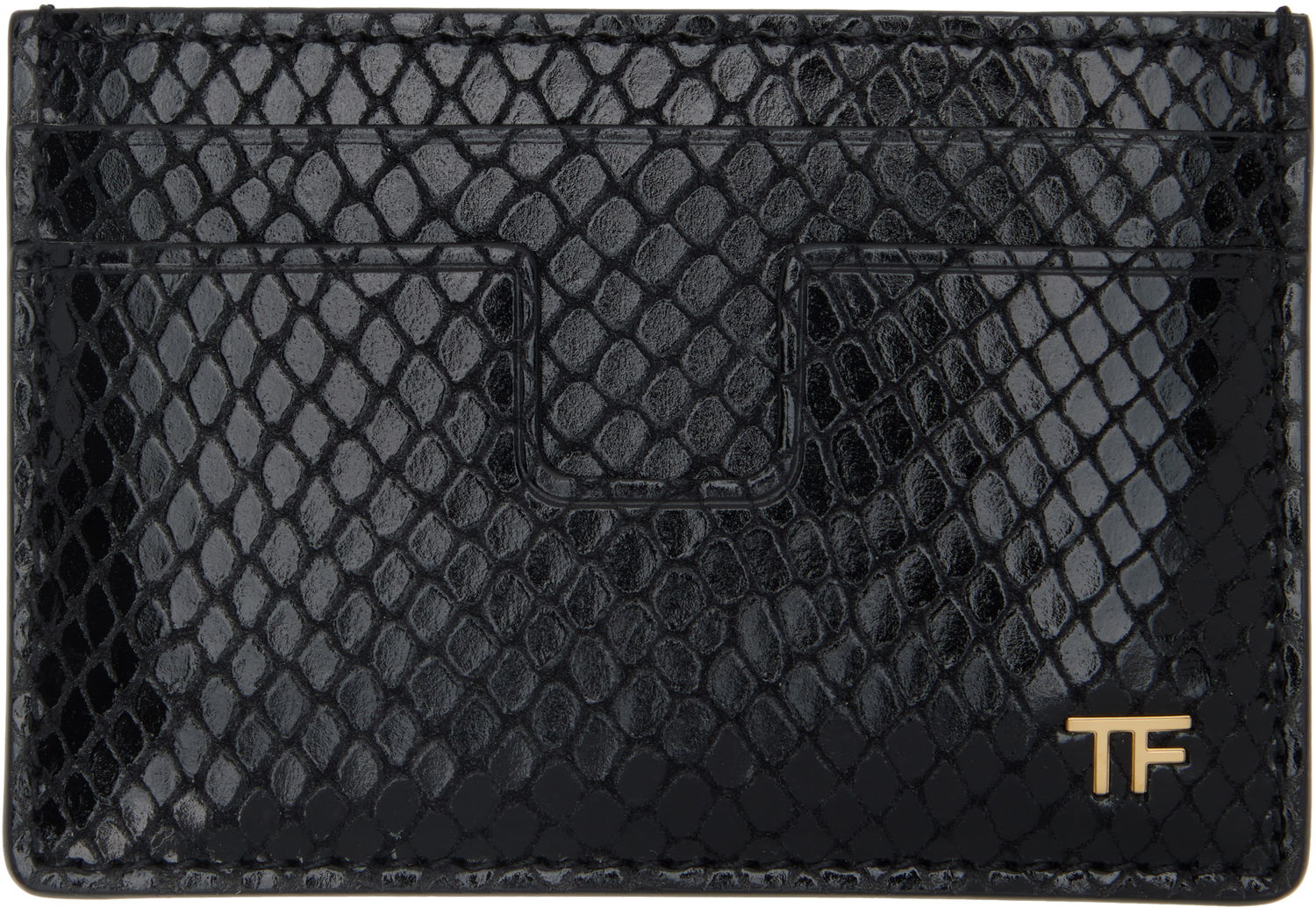 Denarnica Tom Ford TOM FORD Printed Python Card Holder Črna | YM232-LCL471G, 0