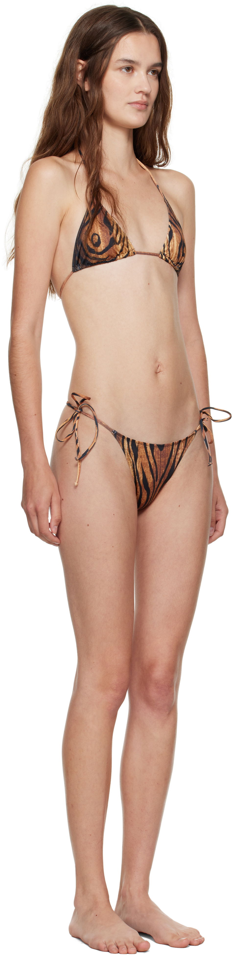 Kopalke Jean Paul Gaultier Jean Paul Gaultier 'The Wood' Print Bikini Rjava | 25/03-W-BS031-J009P-0060, 1