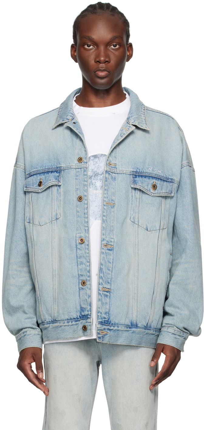 Jakna We11done We11done Oversized Denim Jacket Modra | WD-DJ2-24-353-U-SK