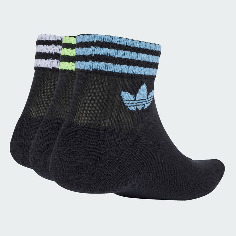 Nogavice adidas Performance 3-Stripes Ankle Socks - 3 Pairs Črna | JV7440