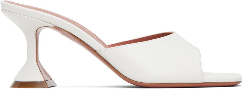 Nega čevljev Amina Muaddi Amina Muaddi Lupita 70 Heeled Sandals Bela | LUPITA SLIPPER 70 CL Nappa