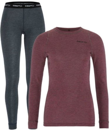 Nogavice Craft Craft Core Merino Wool Base Layer Set Bordo | 1909710-744200, 0