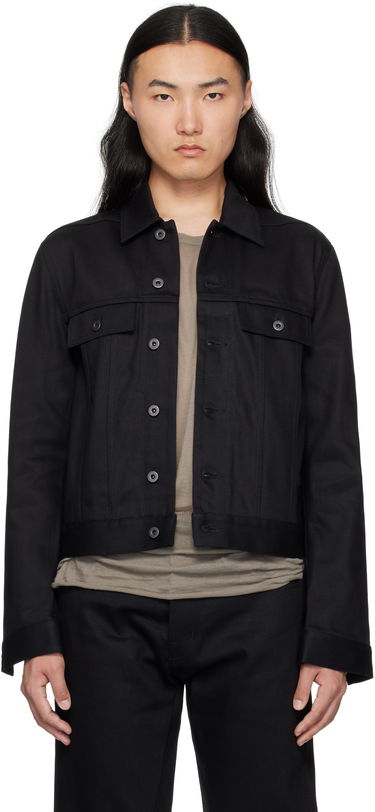 Jakna Rick Owens Rick Owens DRKSHDW Hollywood Trucker Denim Jacket Črna | DL01E6788 BLKJP, 0