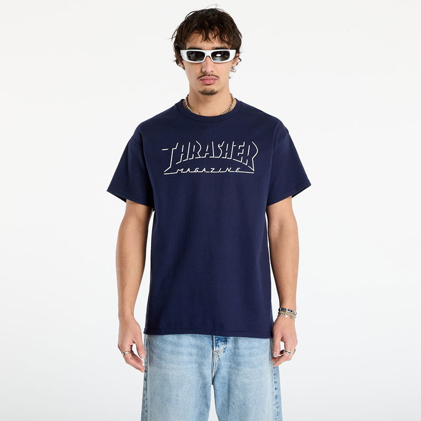 Majica Thrasher Shadow Mag Logo T-Shirt Mornarica | 145765