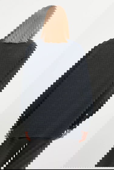 Srajce KENZO Kenzo Weave Workwear Relaxed Overshirt with Classic Collar Črna | FF65CH5369JF, 2
