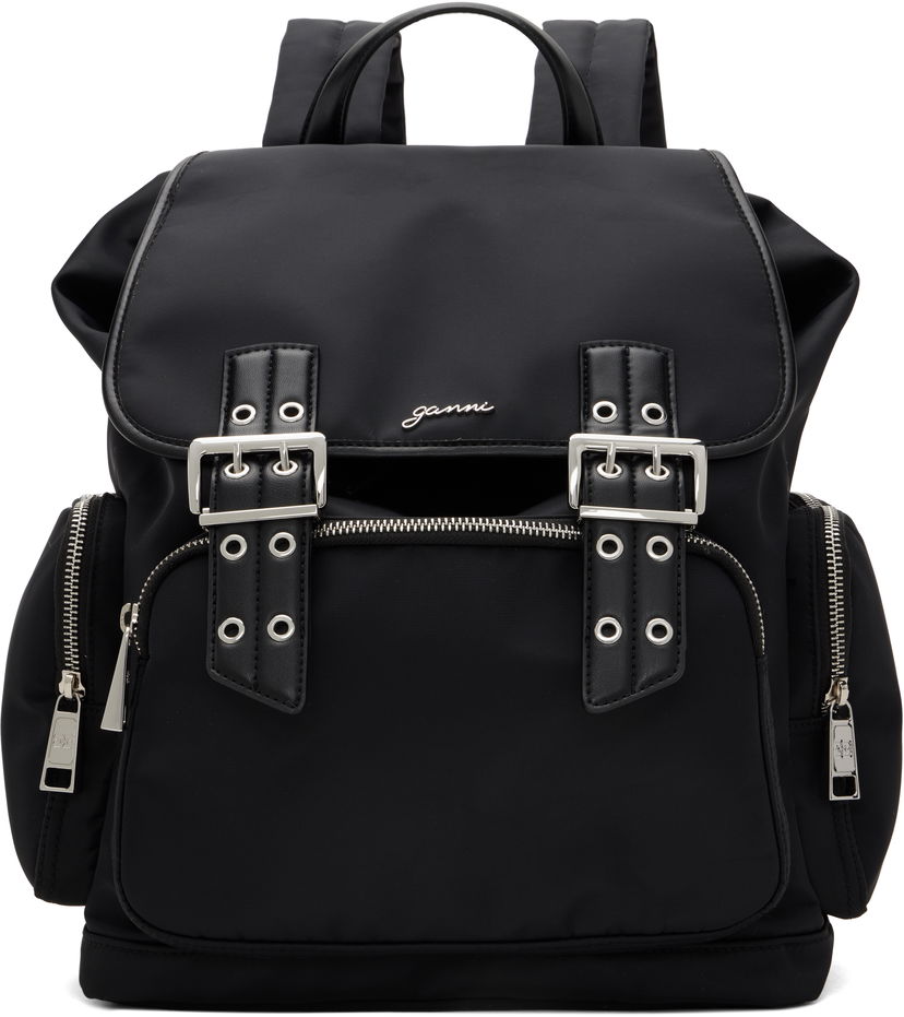 Nahrbtnik GANNI GANNI Bucky Nylon Backpack Črna | A6526