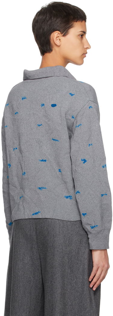 Pleteni pulover ADER ERROR Embroidered Button-Up Cardigan Siva | BMADFWKT0703GR, 2