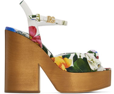 Modni dodatki Dolce & Gabbana Dolce&Gabbana Jacquard Platform Heeled Sandals Večbarvna | CZ0322 A6P73, 0