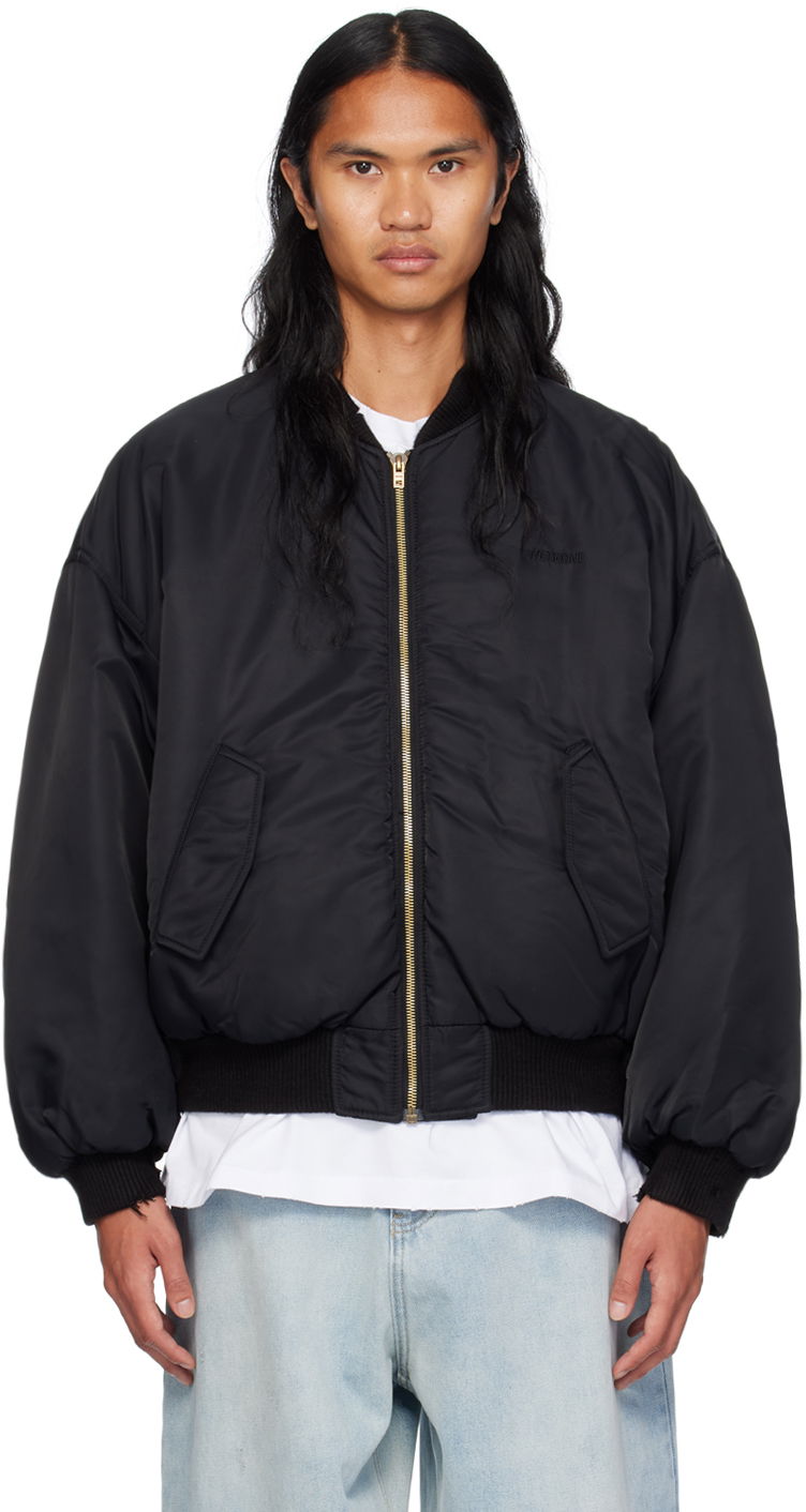 Bomber jakna We11done We11done Destroyed Bomber Jacket Črna | WD-JP2-24-088-U-BK