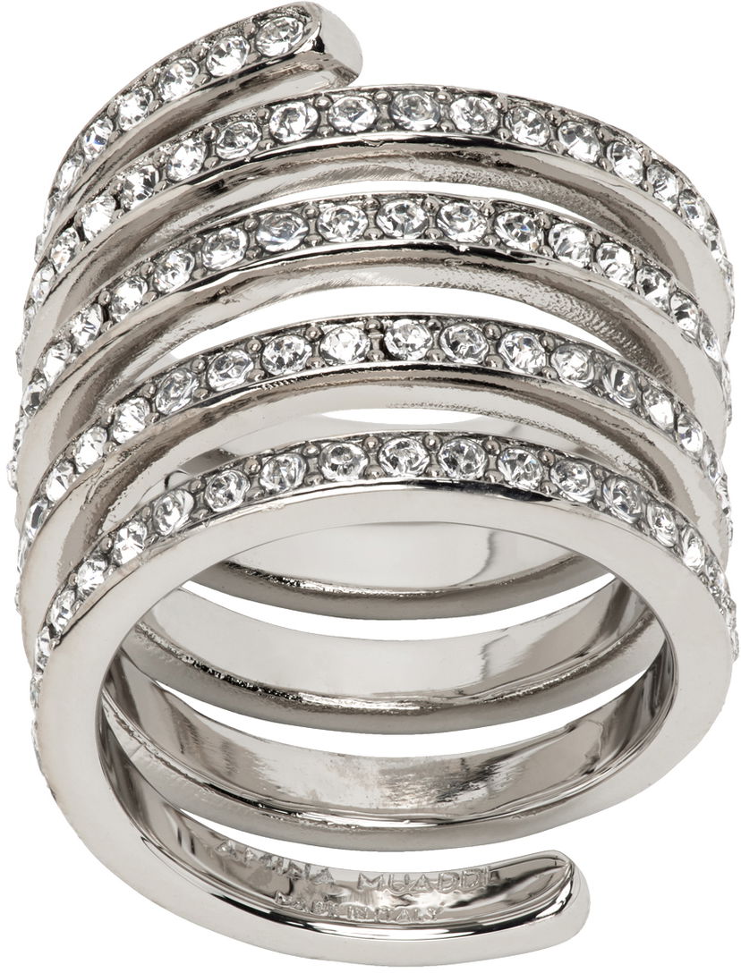 Prstan Amina Muaddi Vittoria Crystal Ring Kovinski | VITTORIA RING