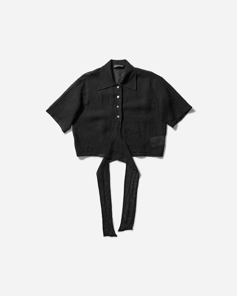 Srajce OUR LEGACY Nannas Shortsleeve Shirt Črna | W2252NB 001