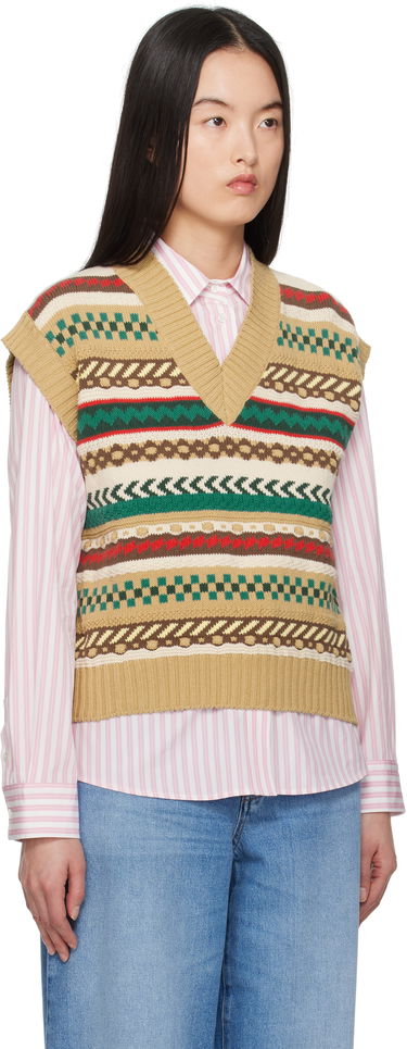 Pleteni pulover Max Mara Weekend Max Mara Vicino Knit Vest Bež | 2515351021600, 1