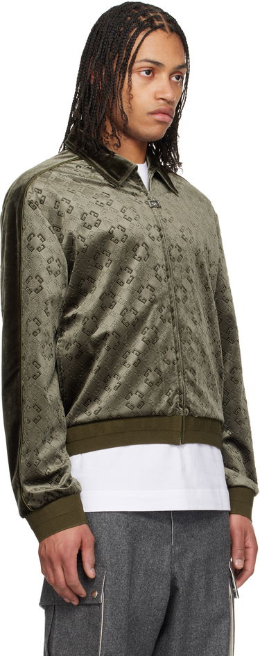 Bomber jakna Givenchy Givenchy Monogram 72 Velvet Track Jacket Zelena | BM01A4316Z300, 1