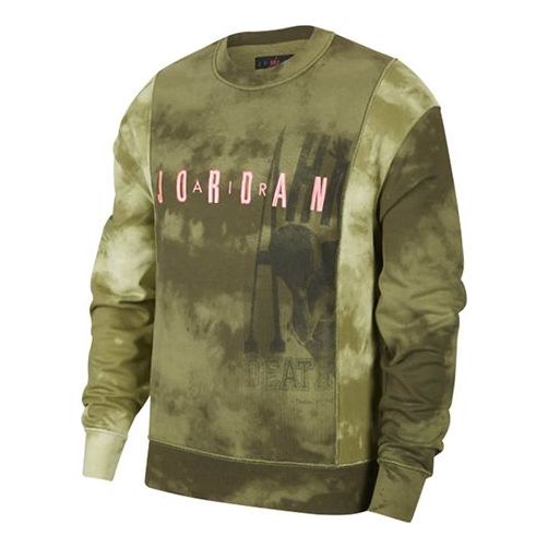 Pleteni pulover Jordan Jordan Sport DNA Embroidered Camouflage Sweatshirt Zelena | CD5733-375