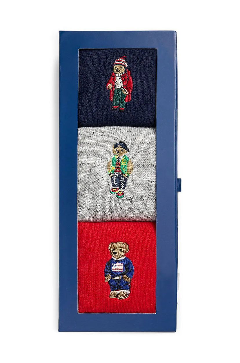 Nogavice Polo by Ralph Lauren 3 Pack Bear Socks Večbarvna | 449958862