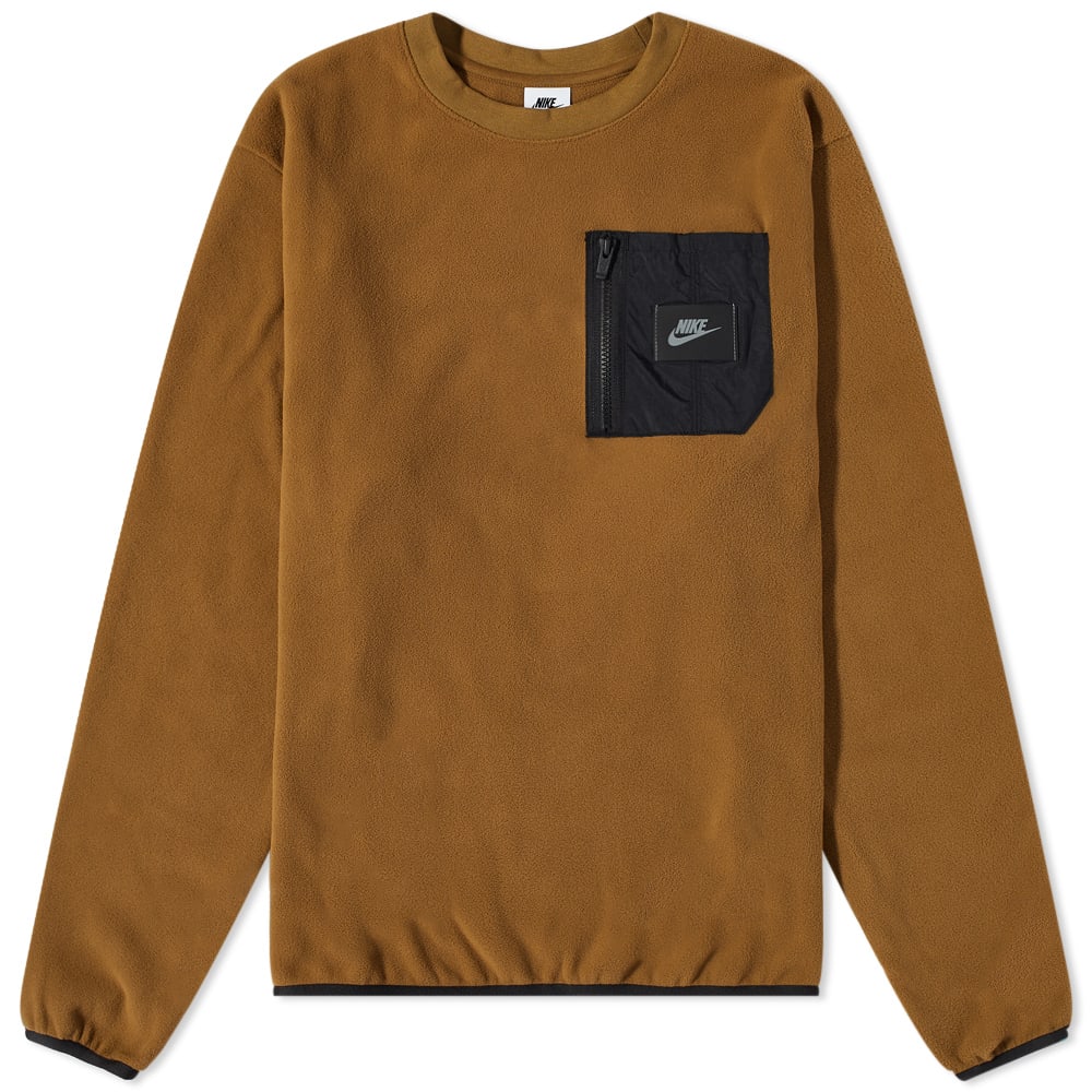 Pulover Nike Utility Polar Fleece Crew Rjava | DQ5104-242, 0