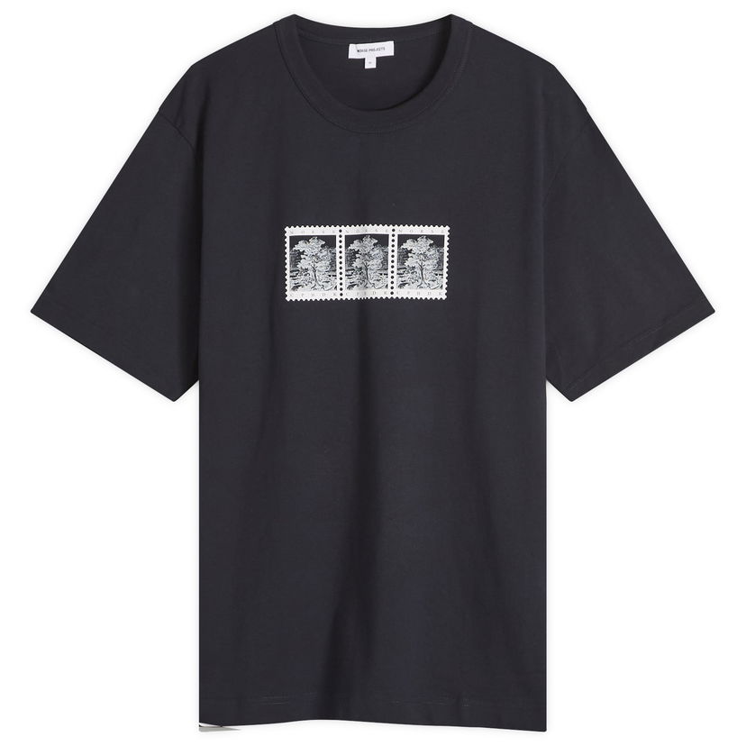 Majica NORSE PROJECTS Norse Projects Holger Post Stamp Print T-Shirt, Size Large Mornarica | N01-0686-7004