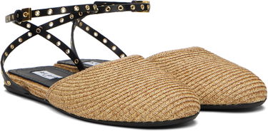 Modni dodatki Alaïa ALAÏA Paper Straw Ballerina Flats Bež | AA3S127TK036, 3