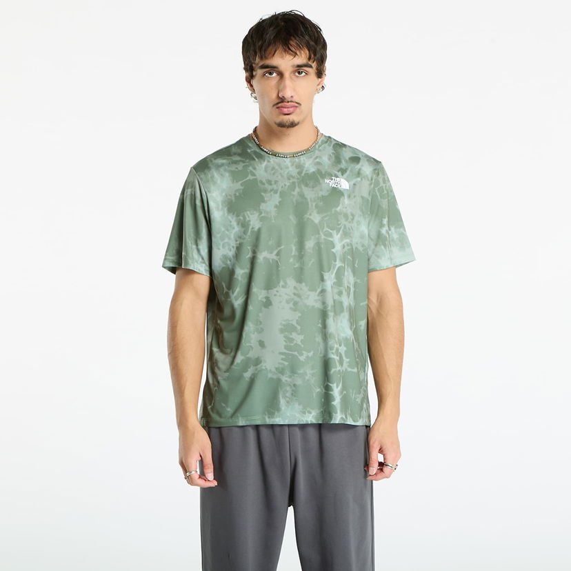Majica The North Face T-shirt M 24/7 Short Sleeves Regular Tee Bark Mist Light Refractions Print S Zelena | NF0A8DZDCZO1