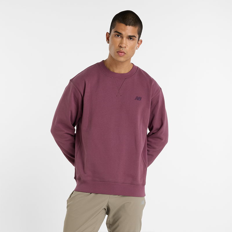 Pleteni pulover New Balance Men's Sweatshirt Bordo | NBMT41506FDP