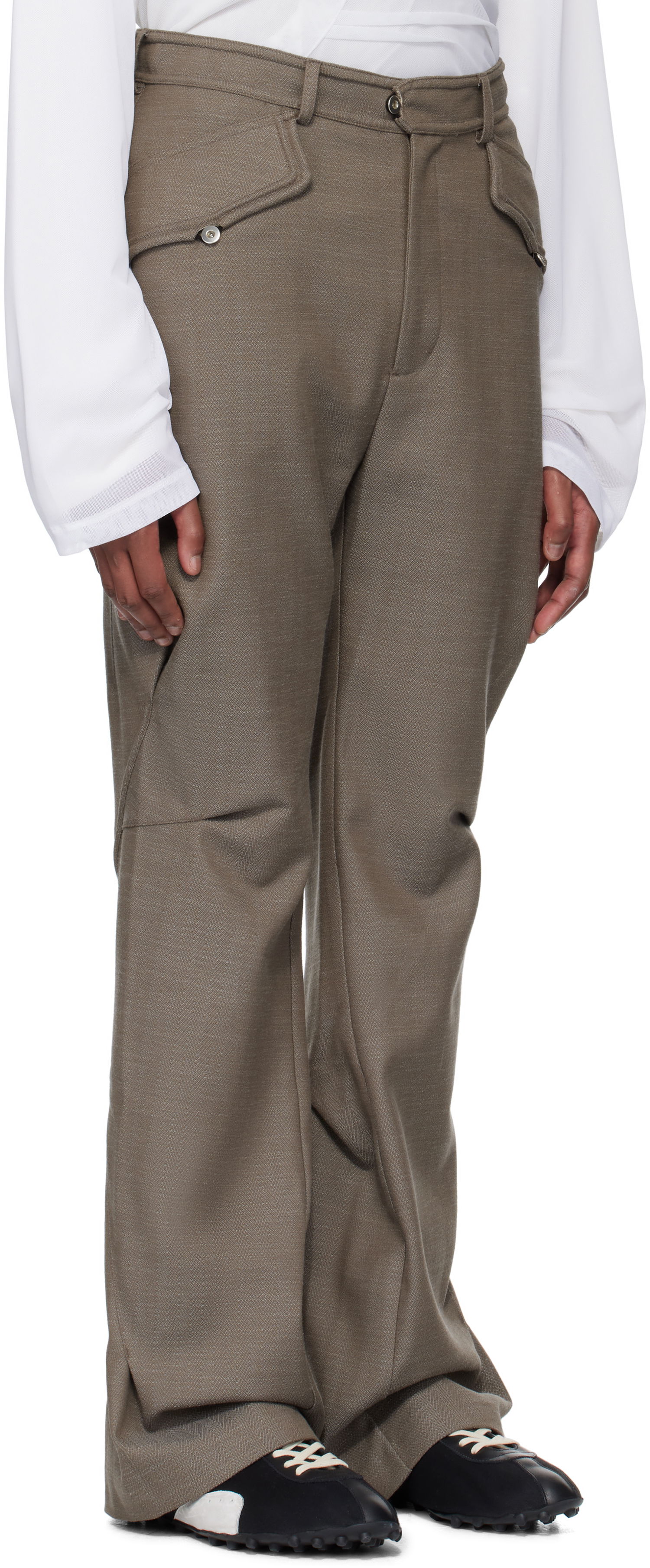 Hlače KIKO KOSTADINOV Kiko Kostadinov Alec K-Dart Trousers Siva | KKSS25T05-17, 1