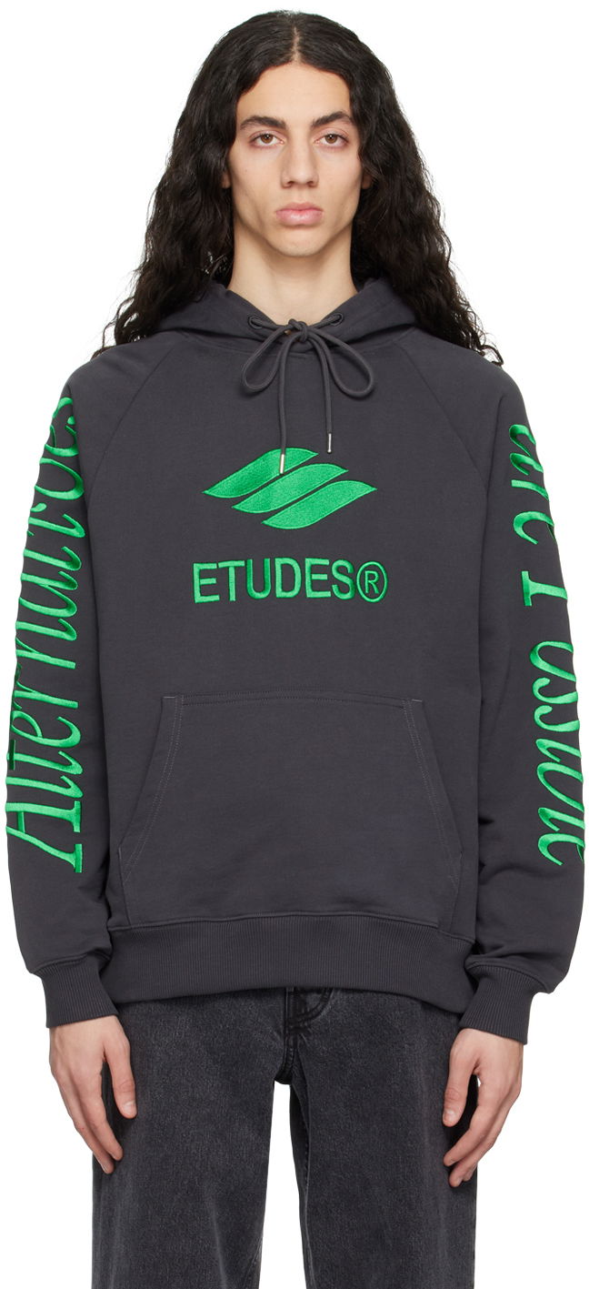 Pulover Études Études Racing Eco Hoodie Siva | E23MM270A01696
