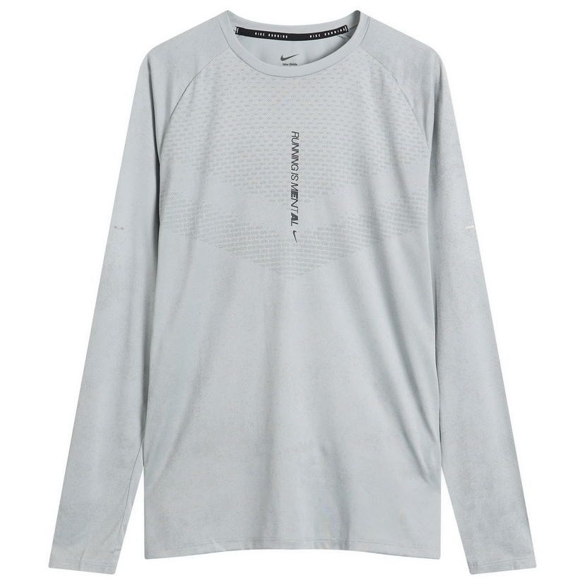 Majica Nike Stride Long Sleeve Running Top Siva | IM7836-077