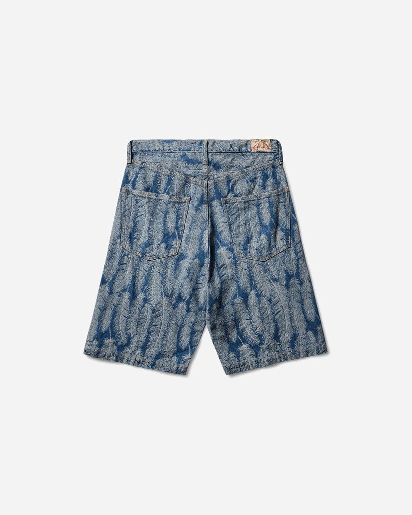 Kratke hlače KAPITAL MAGPIE 12oz Denim 5-Pocket Shorts Modra | K2403SP012 LIGHT