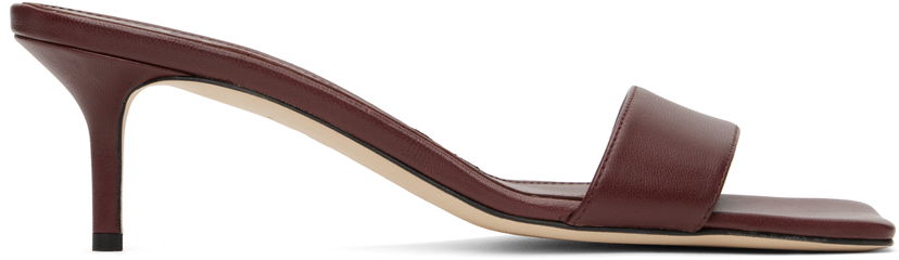 Modni dodatki Aeyde Aeyde Ilvy Leather Mules Bordo | A11-HS-GAIS55TB155-SS25-955-007