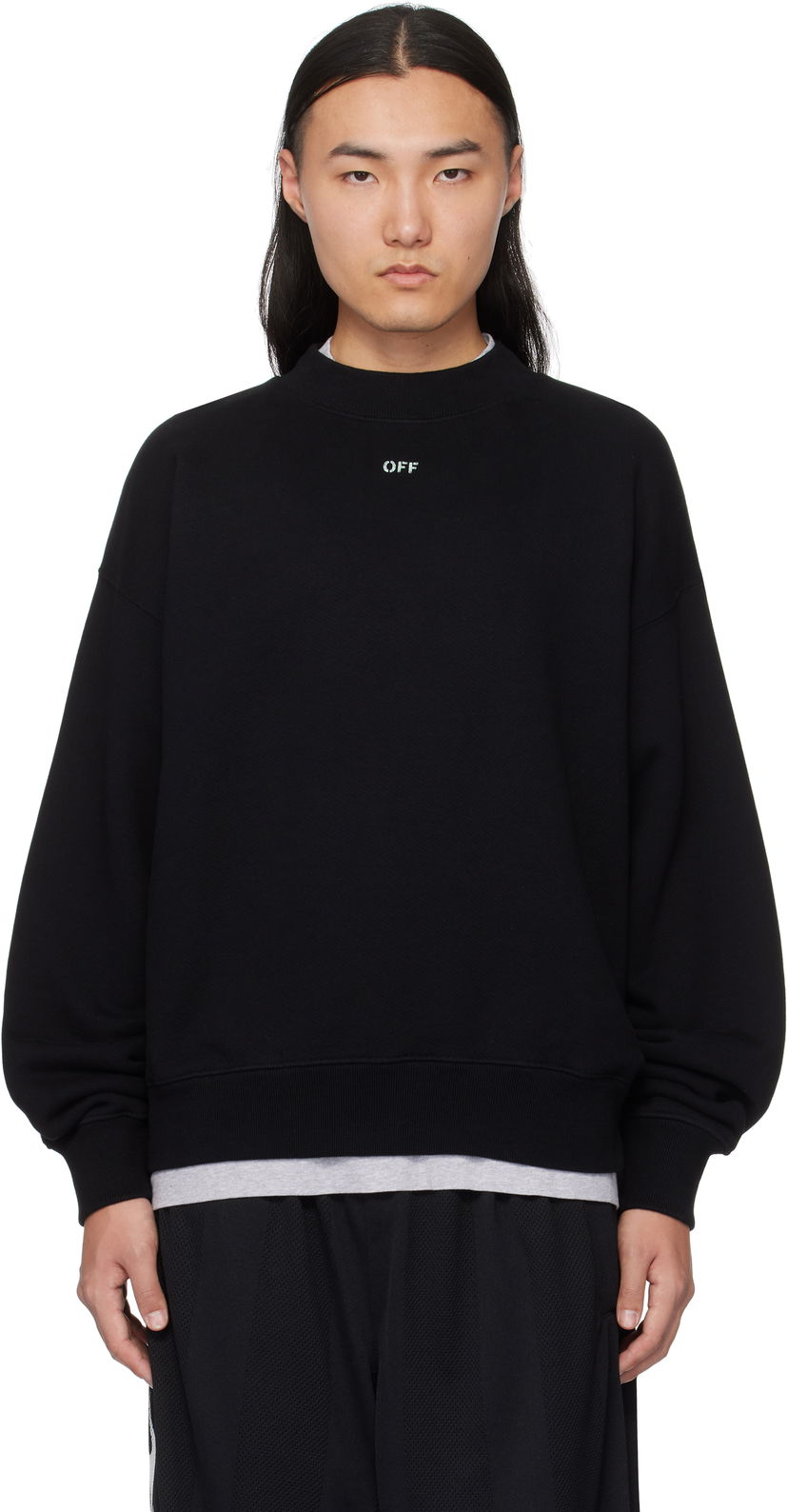Pulover Off-White Vibe Arrow Sweatshirt Črna | OMBA054S25FLE0051041