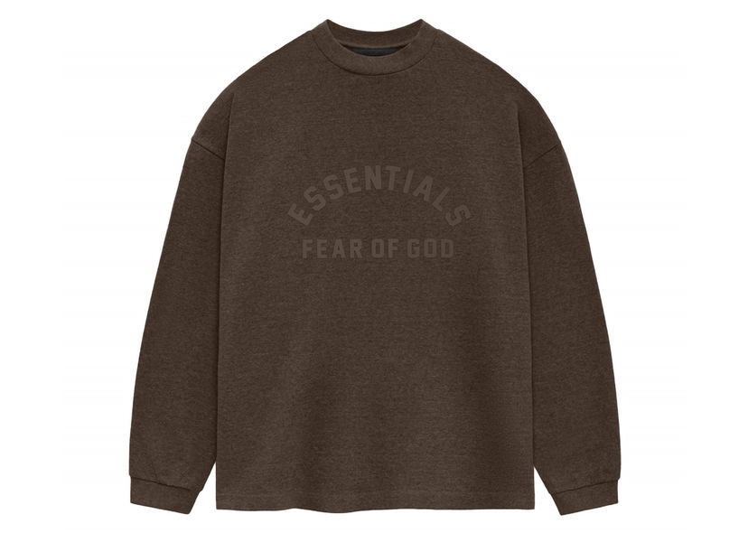 Majica Fear of God Core Collection Heavy L/S Tee Heather Wood Rjava | 125SU242012F