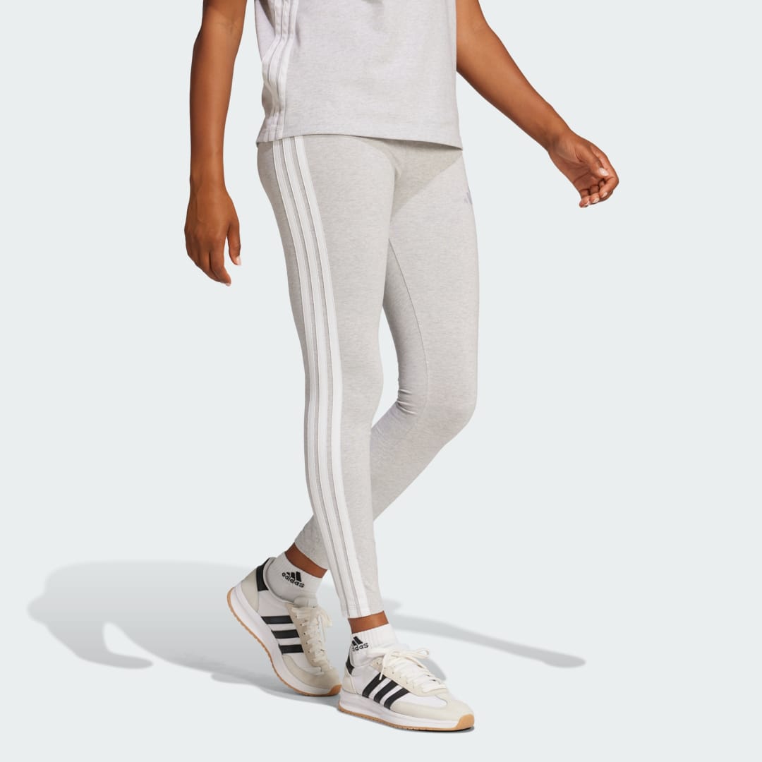 Pajkice adidas Performance Cotton Leggings With Side Stripe Siva | JE0075, 1
