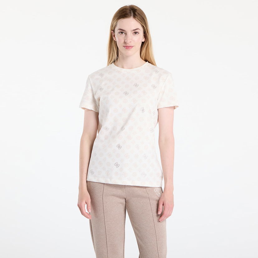 Majica GUESS GUESS Gloria Peony Short Sleeve T-Shirt Bela | V5YI04I3Z14-P0JN