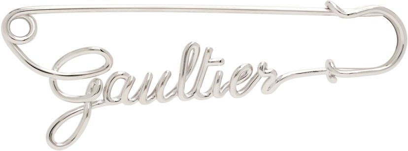 Zatiči Jean Paul Gaultier Jean Paul Gaultier 'The Gaultier' Safety Pin Brooch Kovinski | 23/12-U-BR009-X029-91
