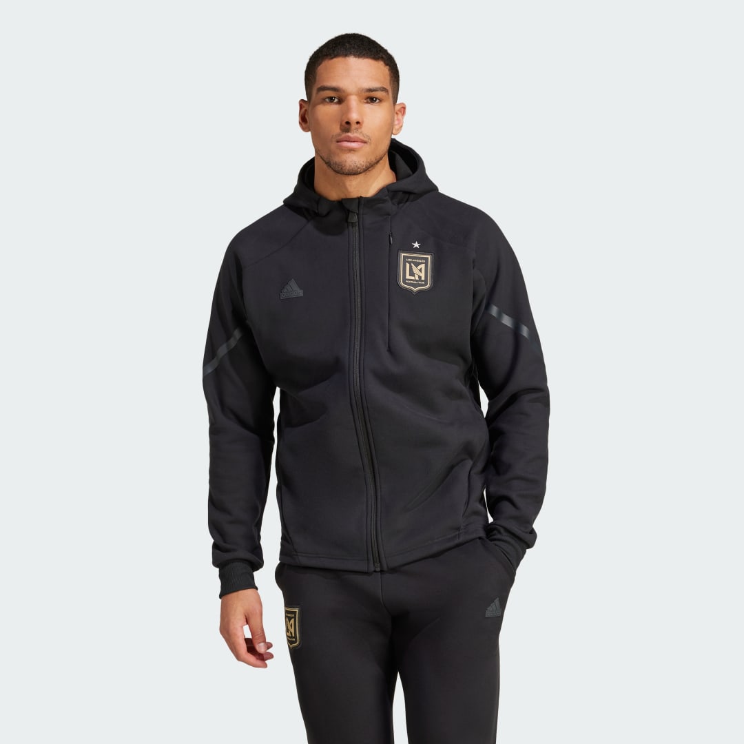 Pulover adidas Performance Los Angeles FC Designed for Gameday Anthem Črna | IQ0720, 1