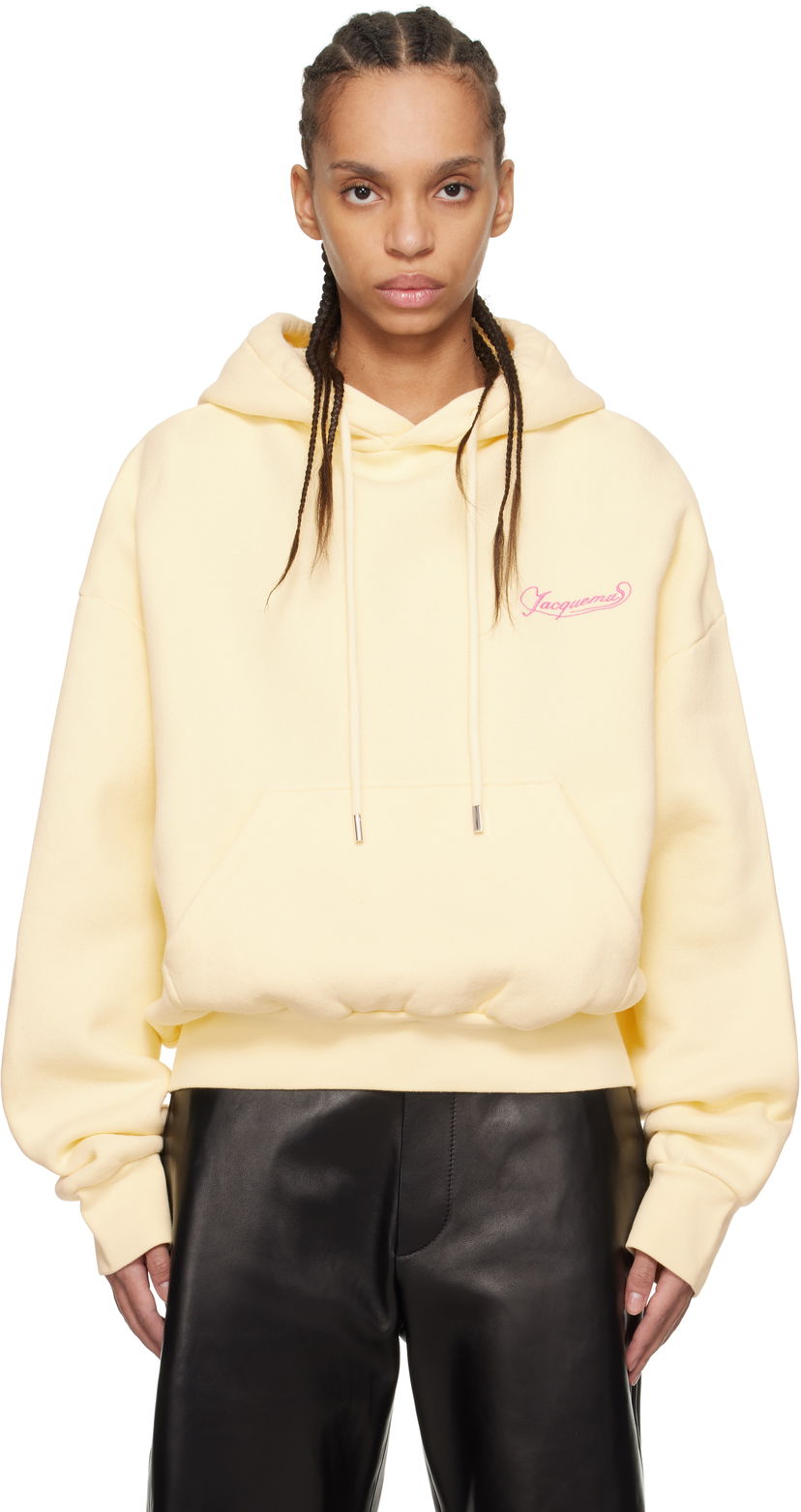 Pulover Jacquemus Jacquemus 'The Corto' Hoodie Rumena | 25E251JS217-2465