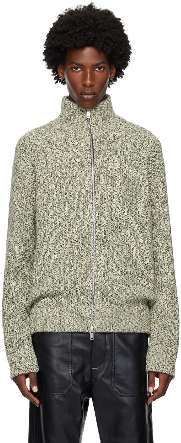 Pleteni pulover Nanushka Gray Sonni Cardigan Siva | NU24PFSW00599