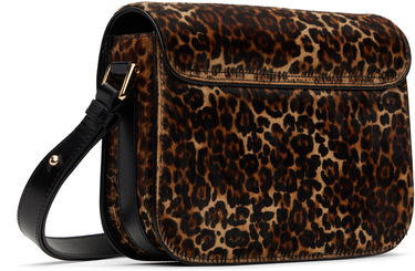 Torba za čez ramo A.P.C. Small Grace Leopard Print Crossbody Bag Rjava | PXCAU-F61413, 2