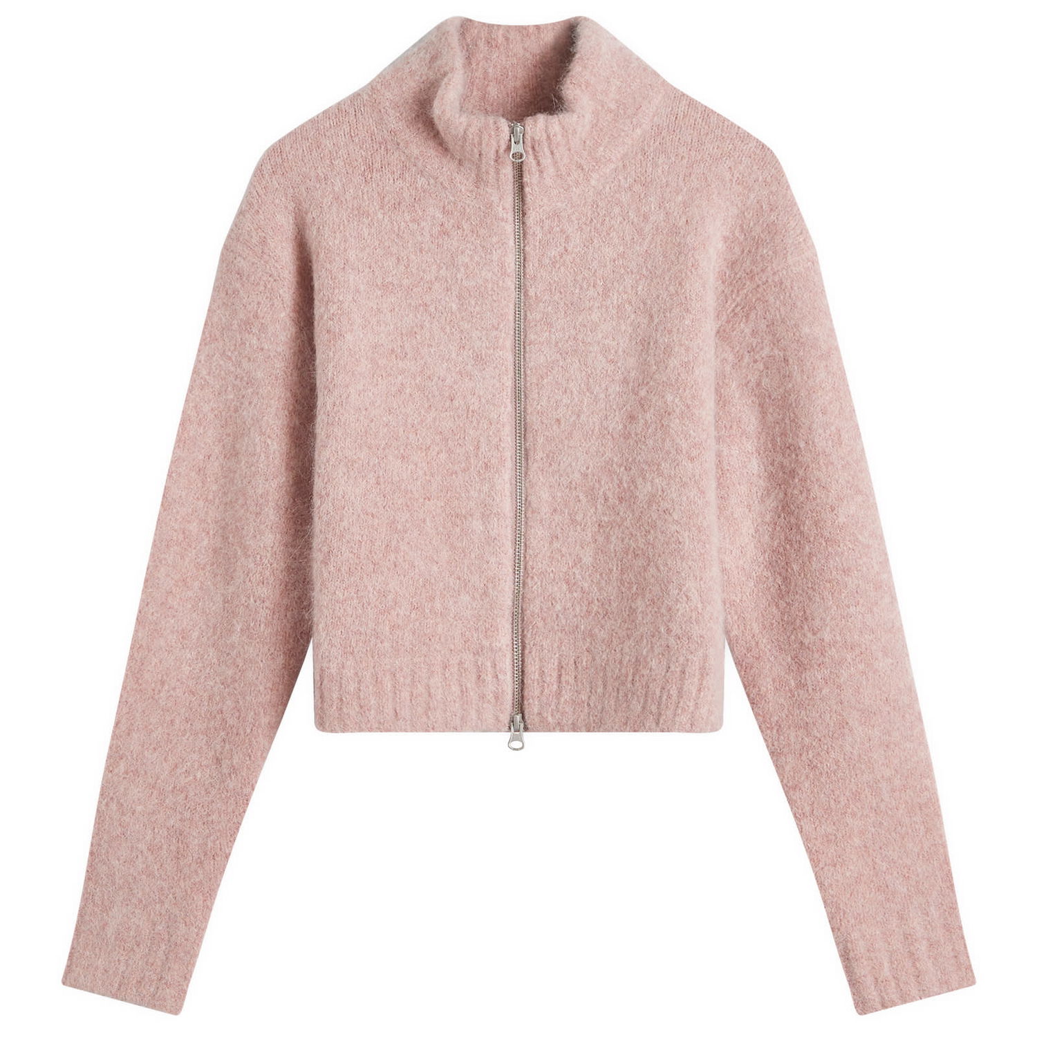 Pleteni pulover Samsoe Samsoe Samsøe Samsøe Sajeanne Zip Cardigan Roza | F24400072, 1