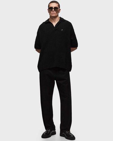 Polo majica Represent Clo Represent BOUCLE TEXTURED KNIT POLO Črna | MLM305-01, 1