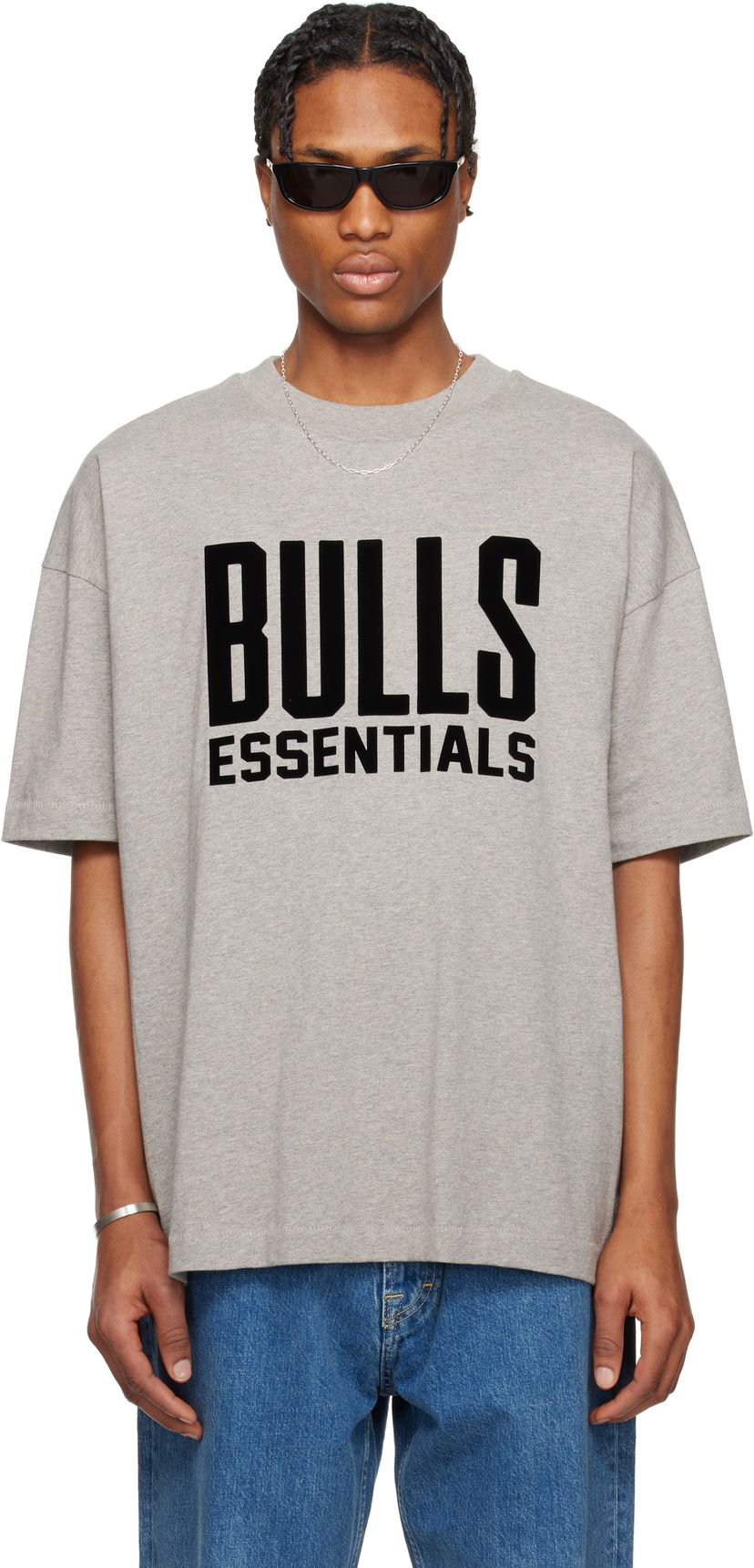 Majica Fear of God Fear of God ESSENTIALS NBA Bulls Short Sleeve T-Shirt Siva | 125AL244104F